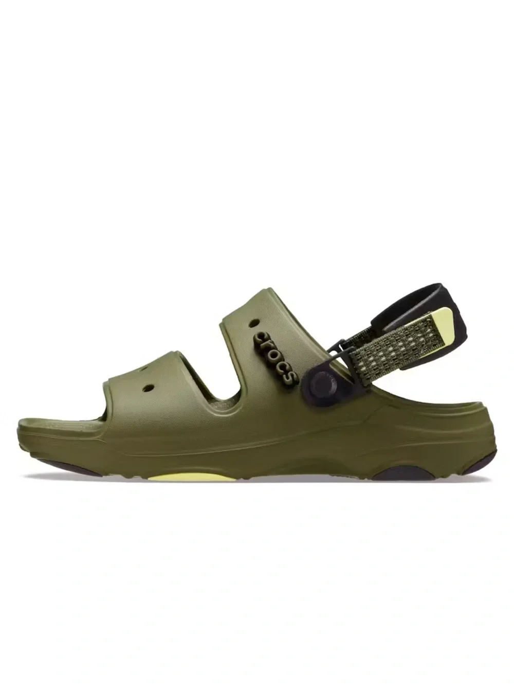 CROCS All Terrain Mens Sandals Olive Green Adjustable Heel Straps Size 11 207711